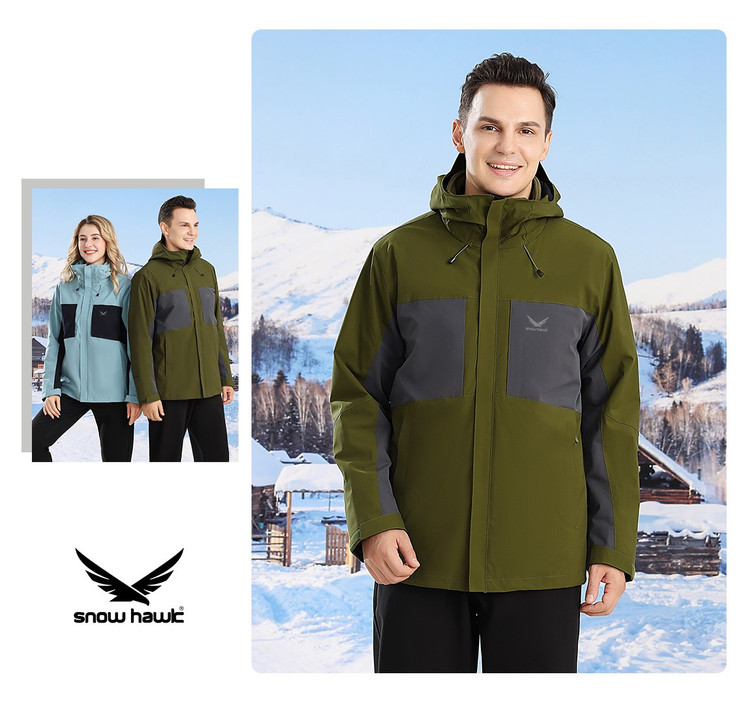 کاپشن دوپوش پلار مردانه اسنوهاک کد 68991